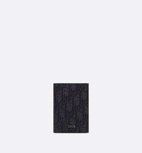 Bi-Fold Card Holder • Black Dior Oblique Jacquard