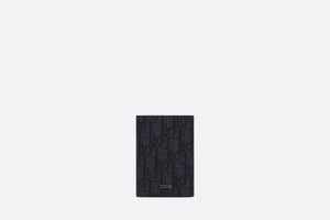 Bi-Fold Card Holder • Black Dior Oblique Jacquard