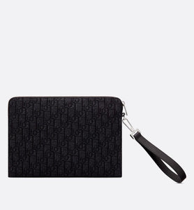 Pouch • Black Dior Oblique Jacquard
