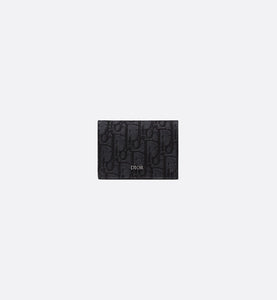 Business Card Holder • Black Dior Oblique Jacquard
