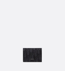 Business Card Holder • Black Dior Oblique Jacquard