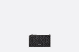 Zipped Card Holder • Black CD Diamond Canvas