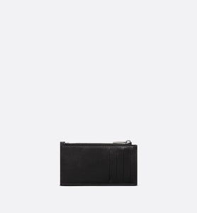 Zipped Card Holder • Black CD Diamond Canvas