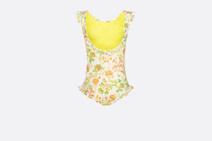 Kid's One-Piece Swimsuit • Technical Fabric with Floral Print