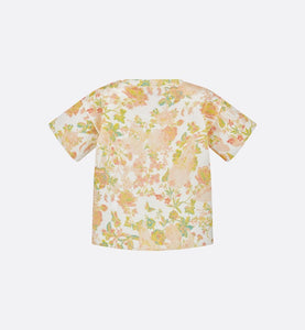 Baby T-Shirt • Multicolor Cotton Jersey with Floral Print