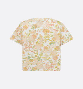 Kid's T-Shirt • Multicolor Cotton Jersey with Floral Print