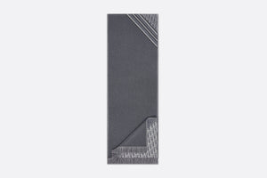 Dior Oblique Scarf • Gray and White Wool