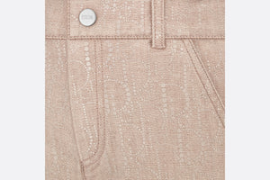 Kid's Bermuda Shorts • Beige Dior Oblique Cotton Denim