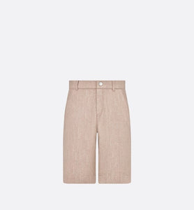 Kid's Bermuda Shorts • Beige Dior Oblique Cotton Denim