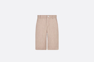 Kid's Bermuda Shorts • Beige Dior Oblique Cotton Denim