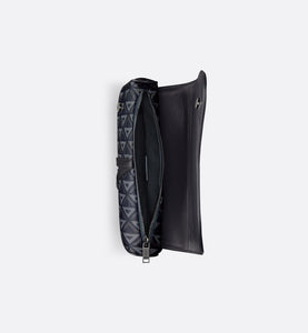 Saddle Bag • Navy Blue CD Diamond Canvas and Smooth Calfskin