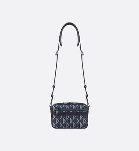 Safari Bag with Strap • Navy Blue CD Diamond Canvas