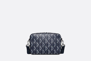 Safari Bag with Strap • Navy Blue CD Diamond Canvas