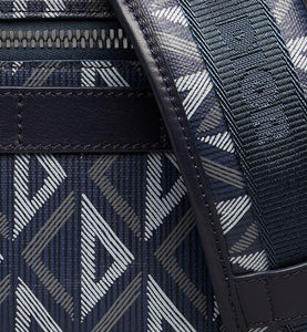 Safari Bag with Strap • Navy Blue CD Diamond Canvas