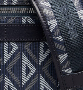 Safari Bag with Strap • Navy Blue CD Diamond Canvas