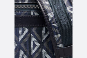 Safari Bag with Strap • Navy Blue CD Diamond Canvas