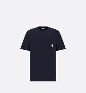 CD Diamond Relaxed-Fit T-Shirt • Navy Blue Cotton Jersey
