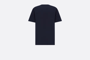 CD Diamond Relaxed-Fit T-Shirt • Navy Blue Cotton Jersey