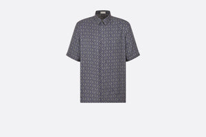 CD Diamond Short-Sleeved Shirt • Deep Gray Silk Twill