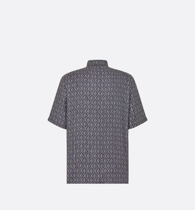 CD Diamond Short-Sleeved Shirt • Deep Gray Silk Twill