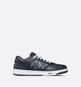 B27 Low-Top Sneaker • Navy Blue Smooth Calfskin and CD Diamond Canvas