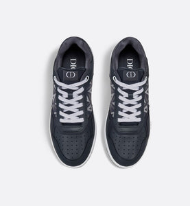 B27 Low-Top Sneaker • Navy Blue Smooth Calfskin and CD Diamond Canvas