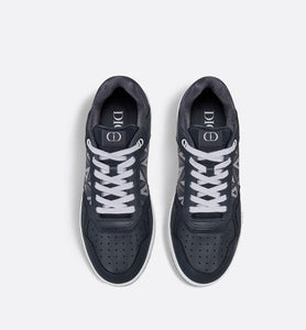 B27 Low-Top Sneaker • Navy Blue Smooth Calfskin and CD Diamond Canvas
