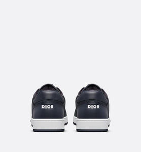 B27 Low-Top Sneaker • Navy Blue Smooth Calfskin and CD Diamond Canvas