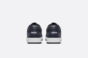 B27 Low-Top Sneaker • Navy Blue Smooth Calfskin and CD Diamond Canvas