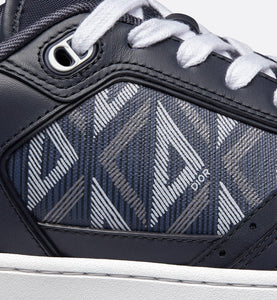 B27 Low-Top Sneaker • Navy Blue Smooth Calfskin and CD Diamond Canvas