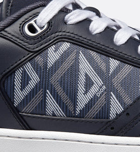B27 Low-Top Sneaker • Navy Blue Smooth Calfskin and CD Diamond Canvas