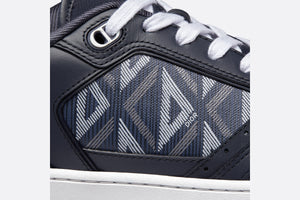 B27 Low-Top Sneaker • Navy Blue Smooth Calfskin and CD Diamond Canvas
