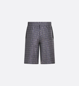 CD Diamond Bermuda Shorts • Deep Gray Silk Twill