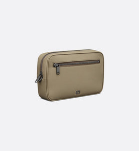 Toiletry Bag • Beige Grained Calfskin with CD Icon Signature