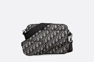 Saddle Triple Pouch • Beige and Black Dior Oblique Jacquard
