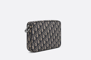Saddle Triple Pouch • Beige and Black Dior Oblique Jacquard