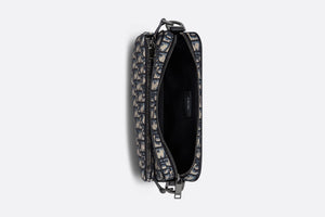 Saddle Triple Pouch • Beige and Black Dior Oblique Jacquard