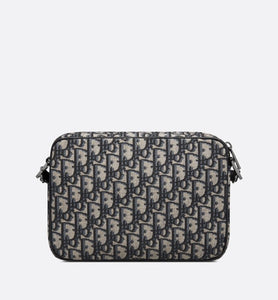 Saddle Triple Pouch • Beige and Black Dior Oblique Jacquard