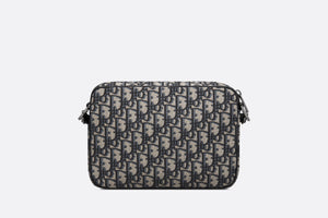 Saddle Triple Pouch • Beige and Black Dior Oblique Jacquard