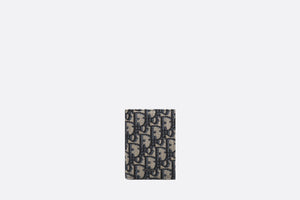 Bi-Fold Card Holder • Beige and Black Dior Oblique Jacquard
