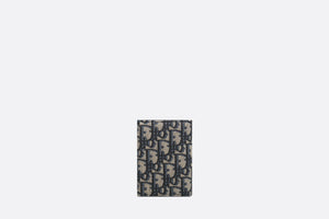 Bi-Fold Card Holder • Beige and Black Dior Oblique Jacquard