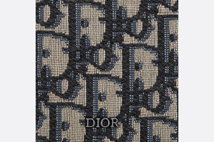 Bi-Fold Card Holder • Beige and Black Dior Oblique Jacquard