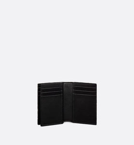 Bi-Fold Card Holder • Beige and Black Dior Oblique Jacquard