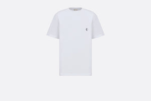 CD Diamond Relaxed-Fit T-Shirt • White Cotton Jersey