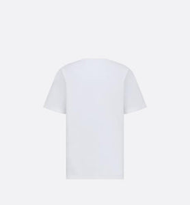 CD Diamond Relaxed-Fit T-Shirt • White Cotton Jersey