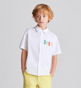 Kid's Shirt • White Cotton Poplin