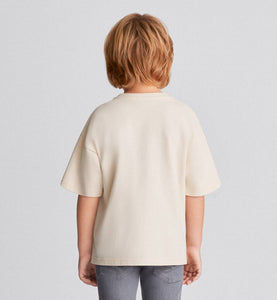 Kid's T-Shirt • Light Beige Thick Cotton Jersey