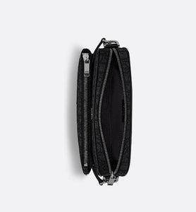 Triple Pouch • Black Dior Oblique Jacquard