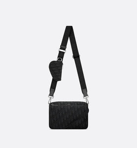 Triple Pouch • Black Dior Oblique Jacquard