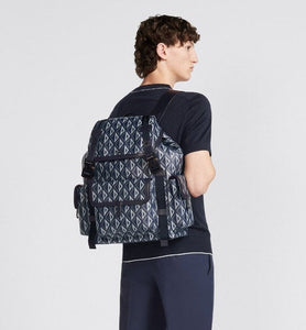 Dior Hit The Road Backpack • Navy Blue CD Diamond Canvas